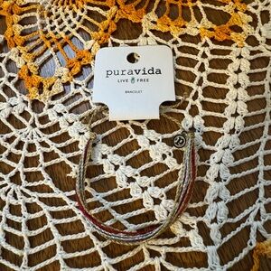 Pura Vida NWT Multicolor Gold, Silver, and Red Bracelet